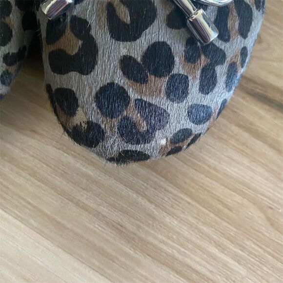 Adrienne Vittadini Women's Leopard Print Ballet Flats Size 6.5 Gray - Picture 5 of 7